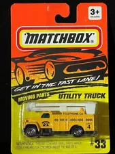 1993 Matchbox Utility Truck #33 Telephone Co Diecast Unopened