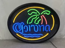 New ListingCorona Beer Palm Tree 18 X 15 Neon Light Sign Lamp Bar Wall Decor Artwork Oval