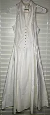 Vtg Victorian Gunne Sax Embroidered Dress Romantic Bridal Boho Wedding Gown 7