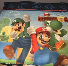 Nintendo Super Mario Comforter Reversible Full size Mario& Luigi Kids Bedding