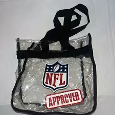 NFL APPROVED Clear See-Thru FOOTBALL FAN STADIUM TOTE BAG Take Game-Day Gear In