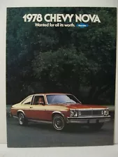 1978 Chevrolet Nova Custom Rally Car Dealer Sales Brochure Catalog