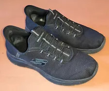 Sketchers Slip ins ons size 9 Black Trainers Shoes Running Sneakers Memory Foam