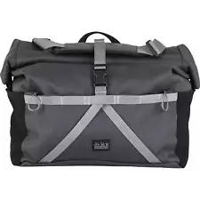 Brompton Borough Large Roll Top Cycling Bag Grey Bike Ride Waterproof Hi Vis