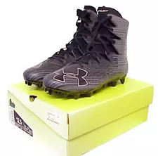 UNDER ARMOUR UA HIGHLIGHT MC CLUTCH FIT BLACK CLEATS SIZE 12.5 NEW WITH BOX NR