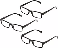 Pack of 3 One Power Glasses Readers Reading Glasses .5X - 2.5X, BLACK