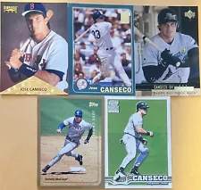 Lot Of 5 Jose Canseco Baseball Cards