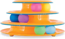 Tower of Tracks Interactive 3-Tier Cat Toy Interactive Cat Feather Toys