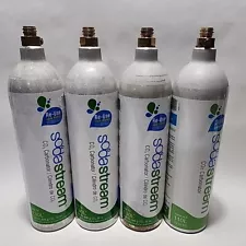 Lot Of 4 - 130L Soda Stream CO2 Canister Gas Tank Bottle 33oz Empty For Refill