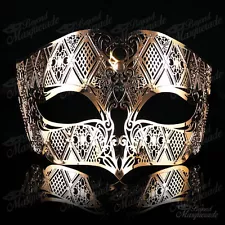 Luxury Light Metal Venetian Masquerade Mask for Men M7156 [Gold]