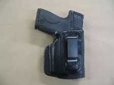 Ruger LC9, LC9s With Laser IWB Leather In Waistband Conceal Carry Holster BLK R