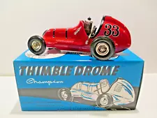 Vintage red Thimble Drome Nylint tether midget toy race car, line control. Mint