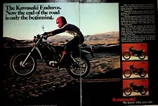 1977 Kawasaki KE250 KE100 KE125 KE175 Enduros - 2-Page Vintage Motorcycle Ad