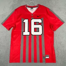 Ohio State Buckeyes Jersey Mens Size Large Red Nike Throwback Football Dri-Fit