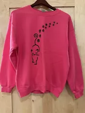 Pink Cat Crew Neck Sweatshirt (Size M)