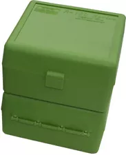 MTM Rifle Ammo Box - 100 Round Flip-Top 223 Rem 204 Ruger 6x47 - Green RS-100-10