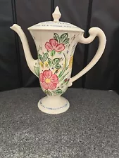 Blue Ridge China Floral Flowers Teapot