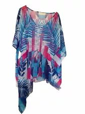 Kelly's Kloset Kaftan Top Katherine Kelly Lang KKL Sz S/M Embellished Resort