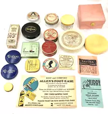 Vintage Makeup Lot of Jars, Tins Boxes etc. for Power Rouge Vanity Samples x 20