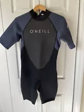 SALE!! O'Neill Reactor Mens 2mm Spring Shorty Wetsuit, Large-Short, Black/Slate