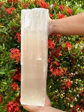 Jumbo Selenite log, Natural White Crystal Huge Selenite Log, Giant Raw Selenite