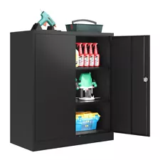 Metal Storage Cabinet,Cabinet with Doors and Adjustable Shelves Garage Cabinet