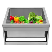 Free Standing Utility Sink Single Bowl Commercial Sink For Restaurant Kitchen