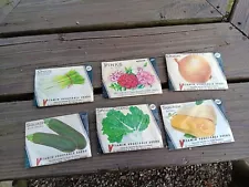 VINTAGE LOT OF 6 MANDEVILLE SEED PACKETS VEGETABLES FLOWERS ROCHESTER NY