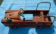 Vintage Metal Fire Truck Pedal Car