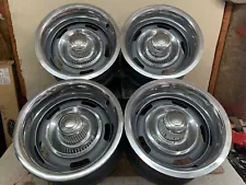 15x8 CHEVY CORVETTE RALLY WHEELS 5 ON 4.75 CHEVROLET OEM DATE MATCH NOV 22 1972