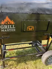 Electric Rotisserie BBQ Grill Master Smoker Trailer