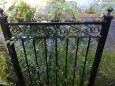 Super Heavy Duty Fence Door Gate Decorative Wrought Iron Style Beautiful! 52x38+