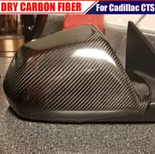 For Cadillac CTS 2009-2013 DRY Carbon Fiber Rearview Side Mirror Covers Cap 2PCS