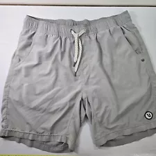 Vuori Gray Men's Athletic Shorts Size Large Yoga Athleisure Boxer Brief Liner