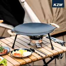 [KAZMI] Blackstone Round Portable Griddle Grill Camping Cooking with Carry Bag