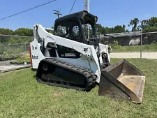 2014 Bobcat T590 Skid Steer Track Loader w/ Bucket Foot Pedals 1977 Hours