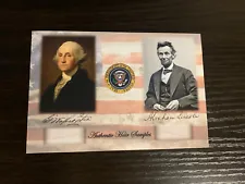 President Abraham Lincoln & George Washington Hair strand Relic sample USA