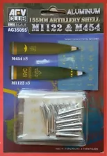 AFV Club AG35055 1/35 scale M1122 & M454 155mm Artillery Shell Aluminum