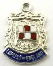 Empress of England vintage sterling silver and enamel charm RMS ship