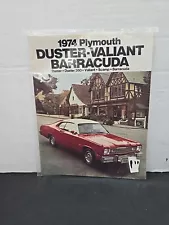 1974 PLYMOUTH DUSTER VALIANT BARRACUDA ORIGINAL SALES LITERATURE CATALOG NOS