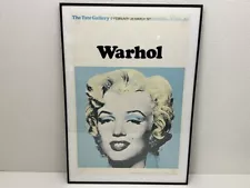 ANDY WARHOL Tate Gallery Exhibition Original Poster Framed 1974 Marilyn Monroe