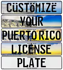 Puerto Rico Embossed Custom License Plate