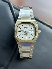 Vintage Seiko Quartz SQ 8229-5019 Men's Gold Square Watch AP Royal Oak RARE!!!