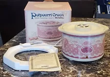 NEW Vintage 1980s RIVAL Electric Simmering Potpourri Crock Pot Stoneware #3207