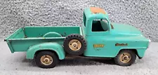 VINTAGE Tru Scale International Pickup Truck Blue Aqua Pressed Steel Toy 1950s