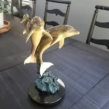 Wyland Dolphin Bronze "Synchronicity"