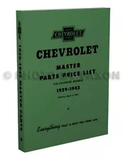 Chevy Master Parts Book 1936 1937 1938 1939 1940 1941 1942 Chevrolet Car Truck