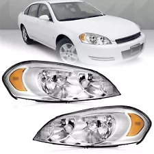 WEELMOTO Headlights For 2006-2013 Chevy Impala /2006-2007 Monte Carlo Left+Right