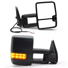 Pair Towing Mirrors For 1999-2006 GMC Sierra 1500 2500 3500 Manual Extendable