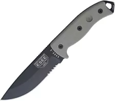 ESEE Model 5 Knife ES-5S-KO-BK 10 7/8" overall. 5 1/4" partially serrated 1095 h